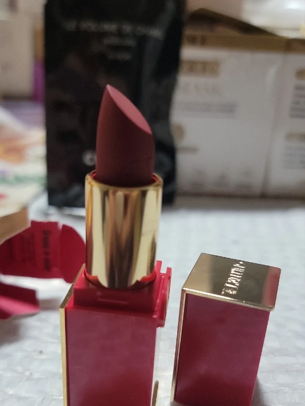 Valentino Rosso Matte Lipstick - 111A Undressed Velvet & Mini Chanel Mascara